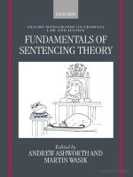 Tài liệu Fundamentals of Sentencing Theory: Essays in Honour of Andrew Von Hirsh docx