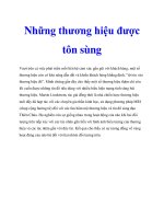 Tài liệu Những thương hiệu được tôn sùng pdf