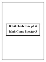 Tài liệu IObit chính thức phát hành Game Booster 3 pot