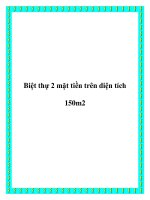 Tài liệu Biệt thự 2 mặt tiền trên diện tích 150m2 docx