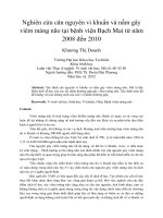 Nghiên cứu căn nguyên vi khuẩn và nấm gây viêm màng não tại bệnh viện bạch mai từ năm 2008 đến 2010