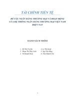 NGÂN HÀNG THƯƠNG MẠI VÀ HOẠT ĐỘNG CỦA HỆ THỐNG NGÂN HÀNG THƯƠNG MẠI VIỆT NAM HIỆN NAY