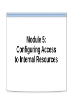 Tài liệu Module 5: Configuring Access to Internal Resources potx