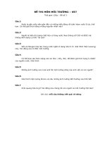 ĐỀ THI MÔN MÔI TRƯỜNG – K57