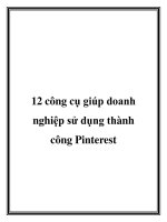 Tài liệu 12 công cụ giúp doanh nghiệp sử dụng thành công Pinterest pdf