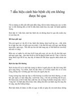 Tài liệu 7 dấu hiệu cảnh báo bệnh chị em không được bỏ qua docx