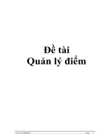 Tài liệu Đồ án quản lý điểm pdf