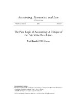 Tài liệu The Pure Logic of Accounting: A Critique of the Fair Value Revolution pptx