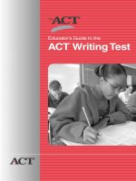 Tài liệu Educator’s Guide to the ACT ® Writing Test pptx