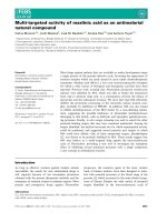 Tài liệu Báo cáo khoa học: Multi-targeted activity of maslinic acid as an antimalarial natural compound pdf