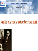 Tài liệu Nhiễu xạ tia X bởi các tinh thể pdf