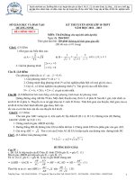 Tài liệu ĐỀ CHÍNH THỨC KỲ THI TUYỂN SINH VÀO LƠP 10 THPT Năm học 2012 – 2013 MÔN THI: TOÁN TỈNH QUẢNG NINH pptx