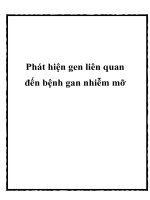 Tài liệu Phát hiện gen liên quan đến bệnh gan nhiễm mỡ ppt