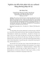 Nghiên cứu điều kiện phân tích các sulfamit bằng phương pháp sắc ký