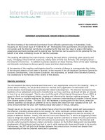 Tài liệu INTERNET GOVERNANCE FORUM OPENS IN HYDERABAD doc