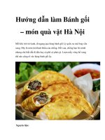Tài liệu Hướng dẫn làm Bánh gối – món quà vặt Hà Nội pdf