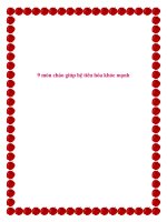 Tài liệu 9 món cháo giúp hệ tiêu hóa khỏe mạnh. docx