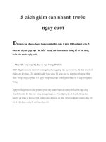Tài liệu 5 cách giảm cân nhanh trước ngày cưới pot