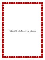 Tài liệu Những bệnh trẻ dễ mắc trong mùa mưa docx