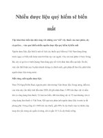 Tài liệu Nhiều dược liệu quý hiếm sẽ biến mất ppt