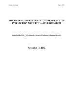Tài liệu MECHANICAL PROPERTIES OF THE HEART AND ITS INTERACTION WITH THE VASCULAR SYSTEM ppt