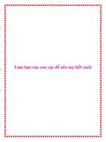 Tài liệu Làm bạn của con cực dễ nếu mẹ biết cách docx