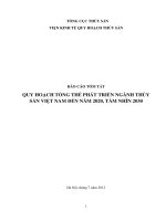 Tài liệu Quy hoạch tổng thể phát triền ngành thủy sản Việt Nam đến năm 2020, tầm nhìn 2030 potx