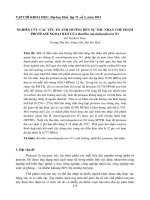 Tài liệu NGHIÊN CỨU CÁC YẾU TỐ ẢNH HƯỞNG ĐẾN SỰ THU NHẬN CHẾ PHẨM PROTEASE NGOẠI BÀO CỦA Bacillus amyloliquefacien N1 potx