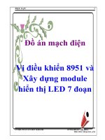 vi điều khiển 8951 và xây dựng module hiển thị led 7 đoạn