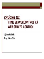 Tài liệu CHƯƠNG III: HTML SERVERCONTROL VÀ WEB SERVER CONTROL docx