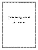 Tài liệu Thời điểm đẹp nhất để tới Thái Lan pdf