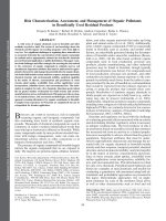 Tài liệu Risk Characterization, Assessment, and Management of Organic Pollutants in Beneficially Used Residual Products pdf