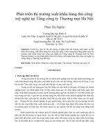 Phát triển thị trường xuất khẩu hàng thủ công mỹ nghệ tại tổng công ty thương mại hà nội