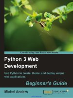 Tài liệu Python 3 Web Development Beginner''''s Guide ppt