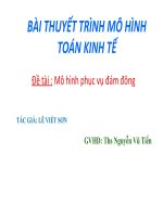 Mô hình phục vụ đán đông - Lê Viết Sơn
