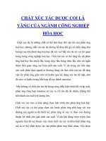 Tài liệu CHẤT XÚC TÁC ĐƯỢC COI LÀ VÀNG CỦA NGÀNH CÔNG NGHIỆP HÓA HỌC docx