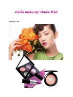 Tài liệu 4 kiểu make-up ''''chuẩn Hàn'''' pptx