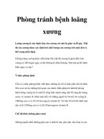 Tài liệu Phòng tránh bệnh loãng xương doc