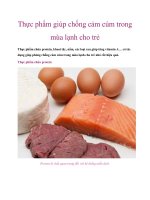 Tài liệu Thực phẩm giúp chống cảm cúm trong mùa lạnh cho trẻ pdf