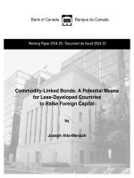 Tài liệu Commodity-Linked Bonds: A Potential Means for Less-Developed Countries to Raise Foreign Capital doc