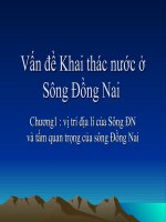 báo cáo vấn đề khai thác nước ở sông đồng nai