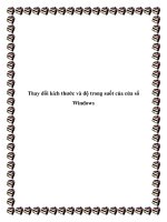 Tài liệu Thay đổi kích thước và độ trong suốt của cửa sổ Windows. pdf