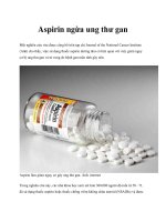 Tài liệu Aspirin ngừa ung thư gan ppt