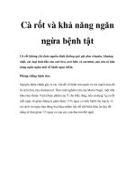 Tài liệu Cà rốt và khả năng ngăn ngừa bệnh tật docx