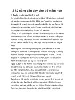 Tài liệu 2 kỹ năng cần dạy cho bé mầm non docx