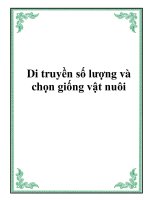 Tài liệu Di truyền số lượng và chọn giống vật nuôi pptx