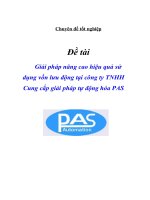 Giải pháp nâng cao hiệu quả sử dụng vốn lưu động tại công ty TNHH Cung cấp giải pháp tự động hóa PAS