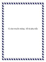 Tài liệu Ca dao truyền miệng : đề tài phụ mẫu potx