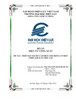 Tài liệu Đề tài: Thiết kế nguồn cung cấp điện cho động cơ một chiều kích từ độc lập docx