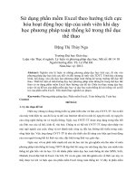 Sử dụng phần mềm excel theo hướng tích cực hóa hoạt động học tập của sinh viên khi dạy học phương pháp toán thống kê trong thể dục thể thao